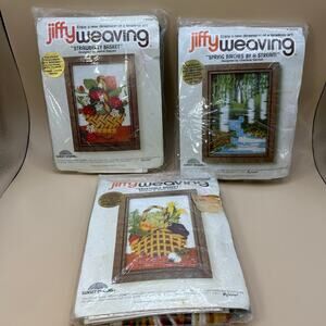 Lot of 3 Vintage Sunset Designs Jiffy Weaving Projects Unopened Kits